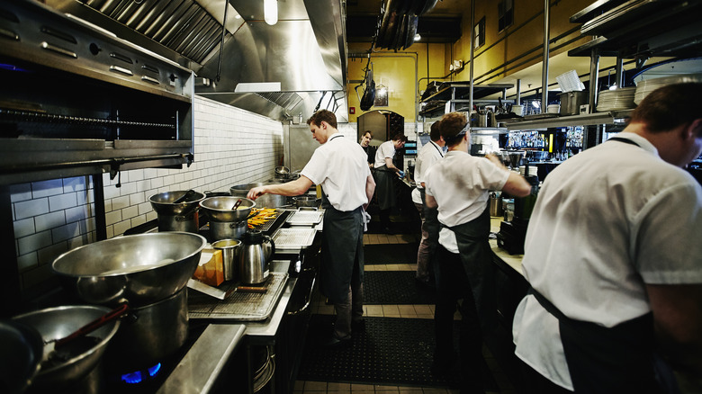 chefs in a kitchen