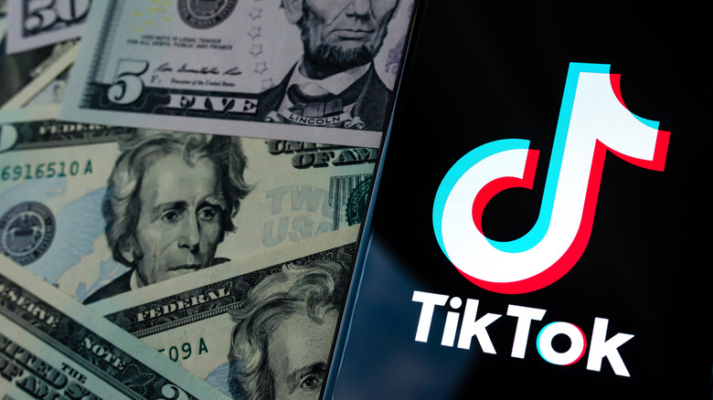 TikTok phone app and money