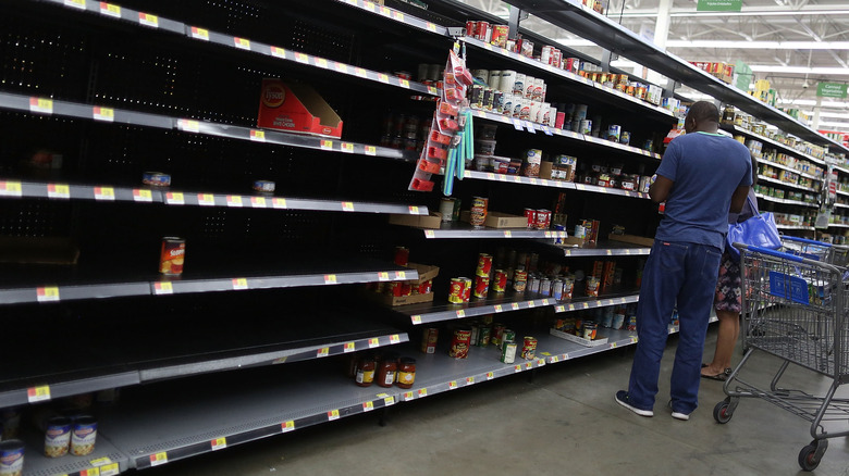 More empty shelves