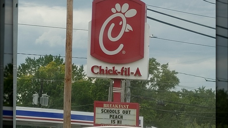 Chick-fil-A welcome sign