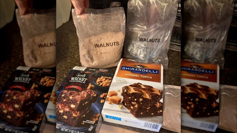 Aldi and Ghirardelli brownie mixes from Reddit