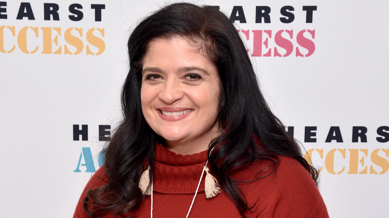 Alex Guarnaschelli in red