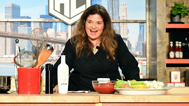 Alex Guarnaschelli smiles in the kitchen