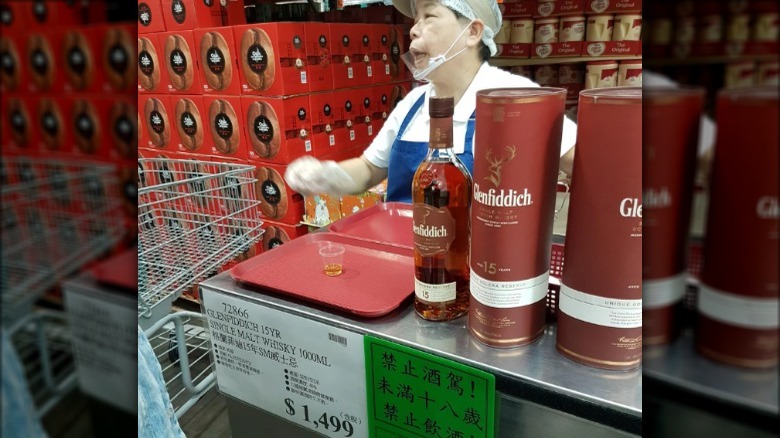 Whisky samples at Taiwan Costco