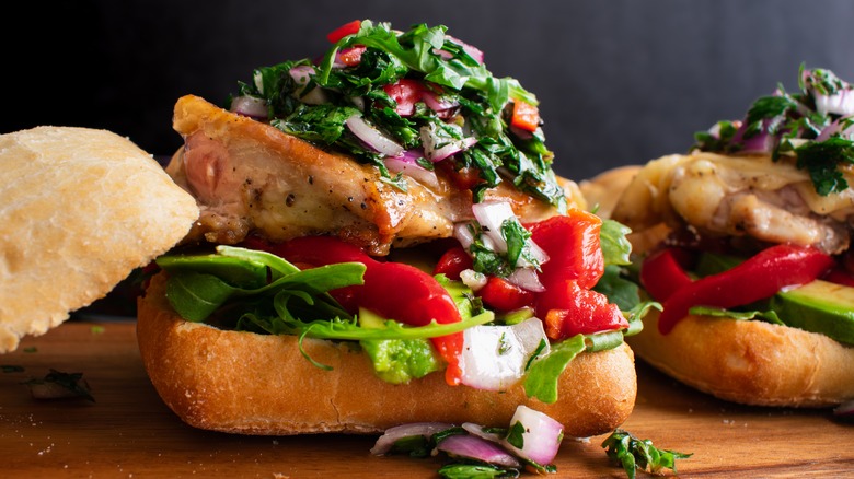 Chimichurri chicken sandwich