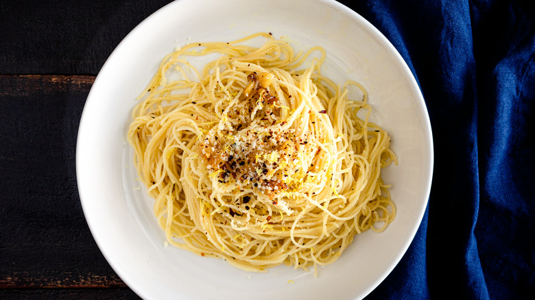 angel hair pasta with cheese