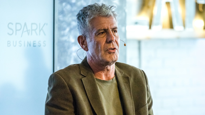 Anthony Bourdain in a suit