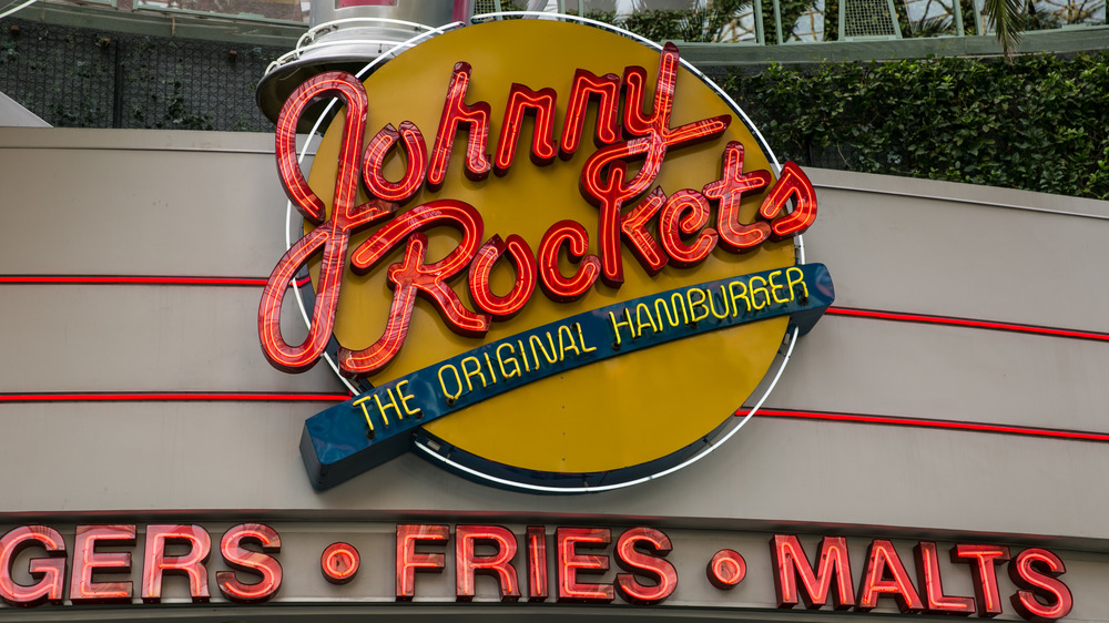 Johnny Rockets neon sign