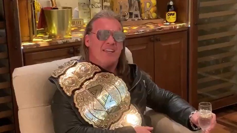 Chris Jericho with AEW belt