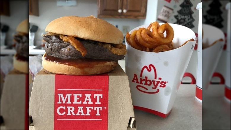 Venison burger at Arby's