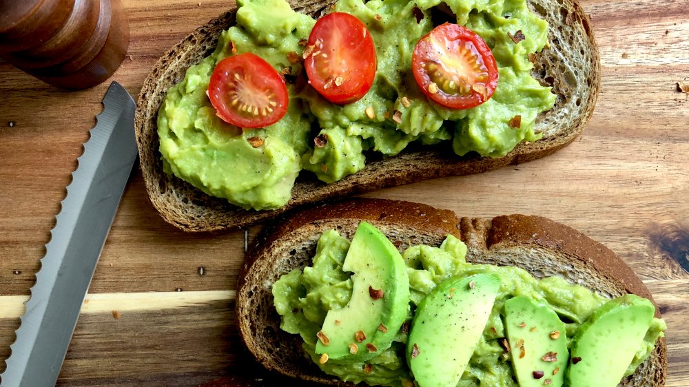 Avocado toast slices