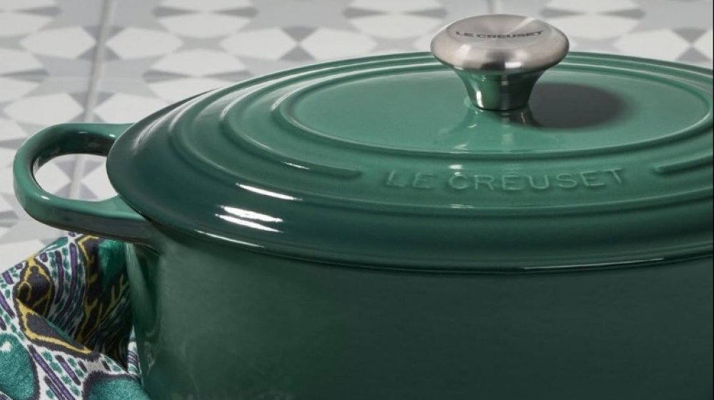 Green Le Creuset Dutch Oven