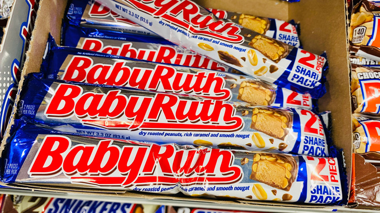 Baby Ruth bars in a box