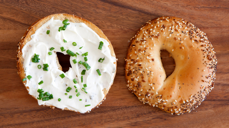 Bagel with cream cheese