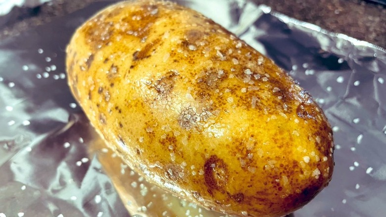 salted and oiled potato