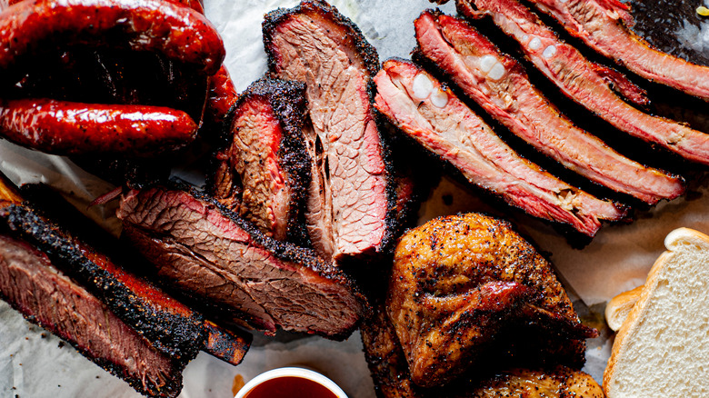 barbecue pork ribs in sauce