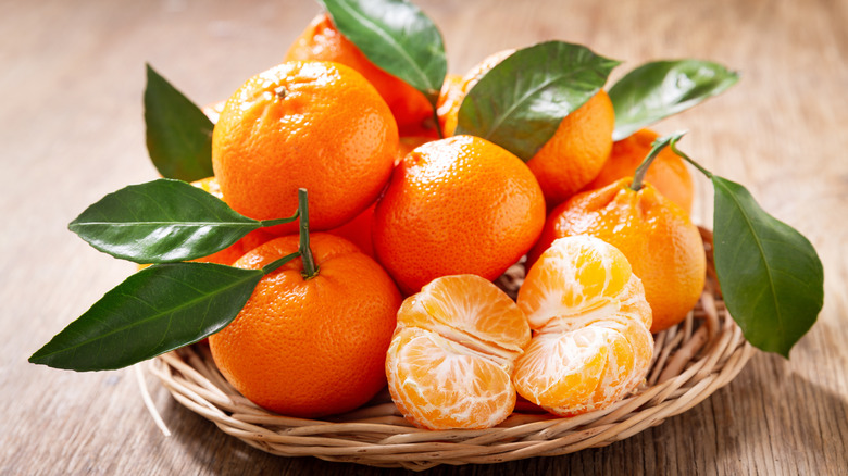 Basket of tangerines