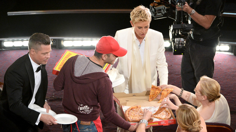 Ellen DeGeneres with Brad Pitt