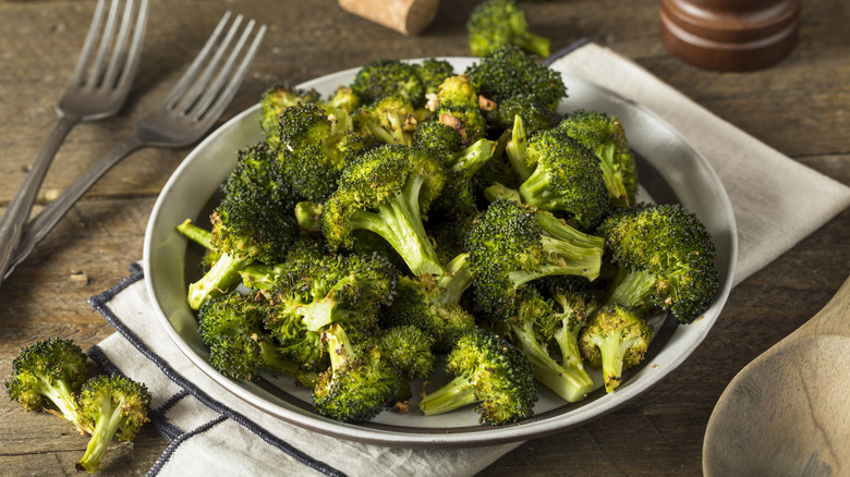 broccoli florets on plate