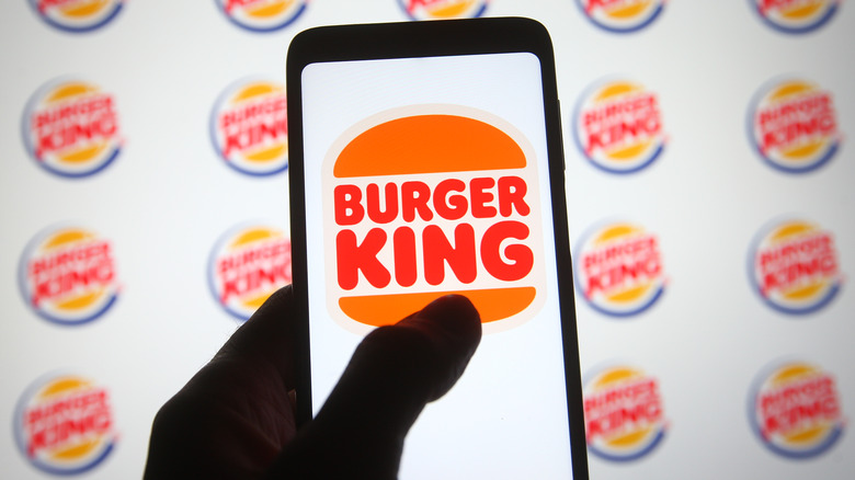 Mobile device screen showing Burger King app