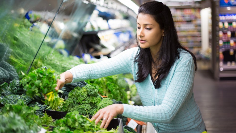 Pre-cut vegetables at grocery store