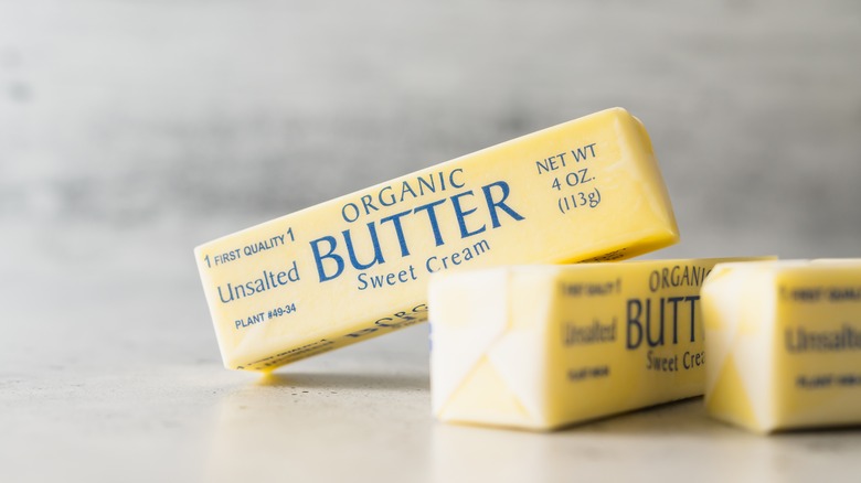 Packages of butter