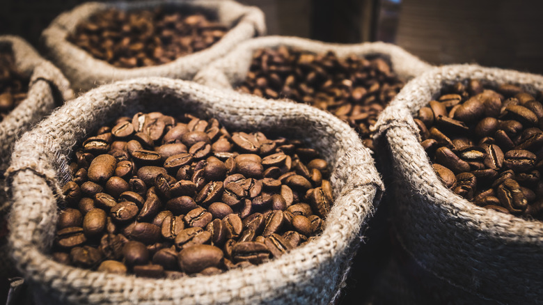 bags of coffee beans