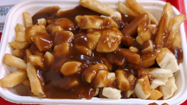 Poutine from a Costco food court in Canada