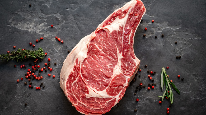 untrimmed ribeye with marbling