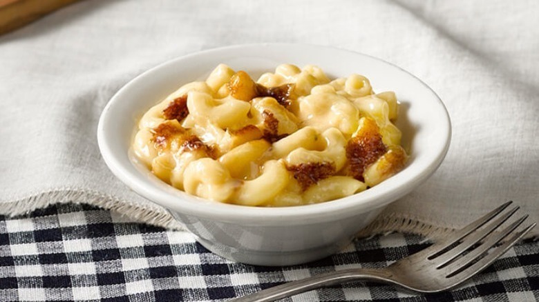 Bowl of Cracker Barrel mac and cheese