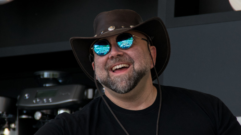 Duff Goldman in shades and hat