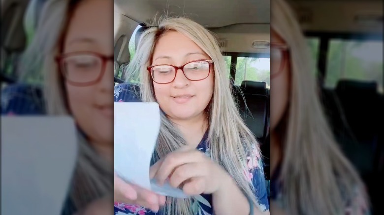 Ashley Vallejo and her "difficult customer" receipt