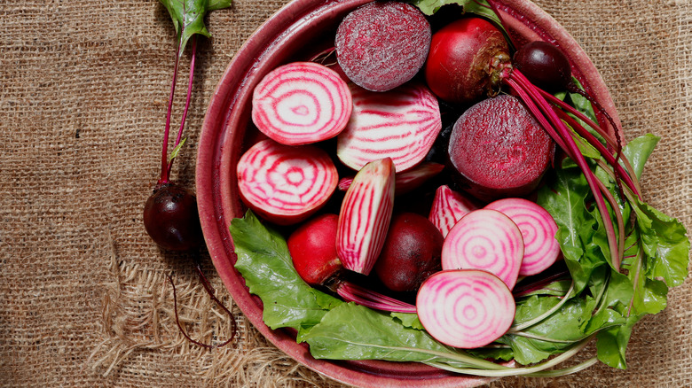 Assorted beets on plate