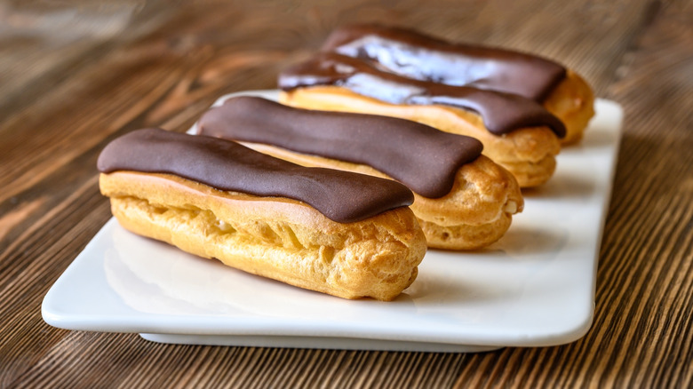 Plate of eclairs