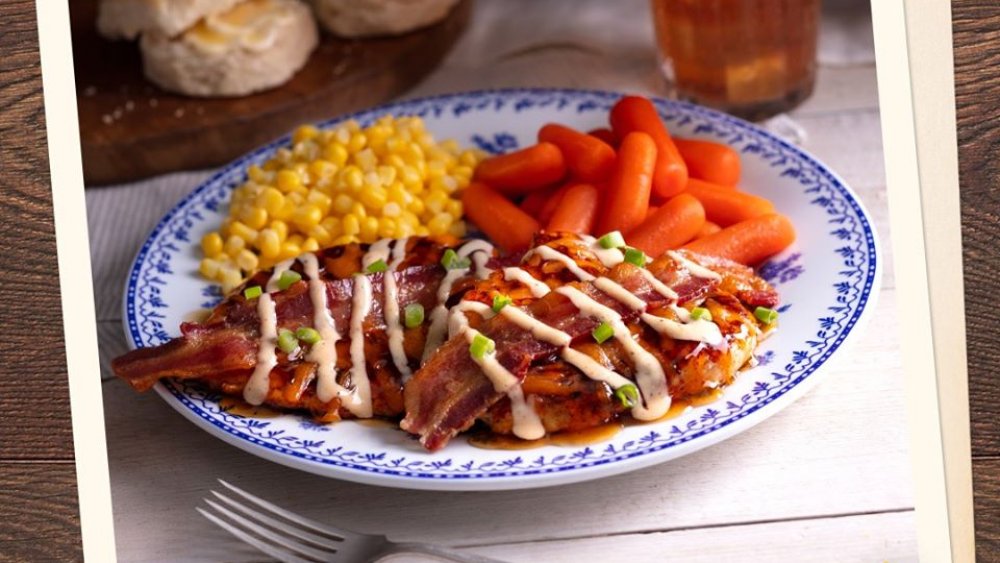 new Cracker Barrel maple bacon grilled chicken