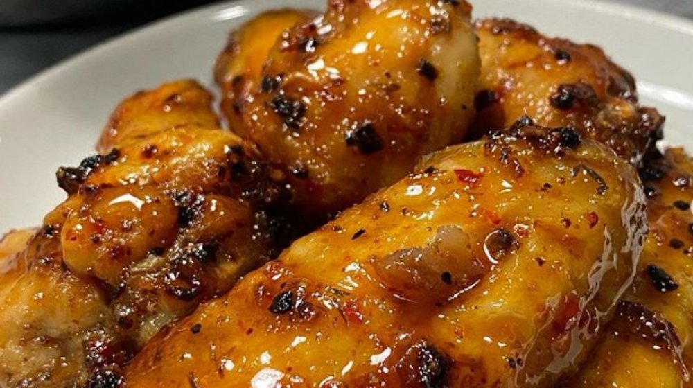 Air Fryer Wings with Honey Aleppo Sauce