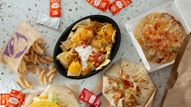 Taco Bell food on table