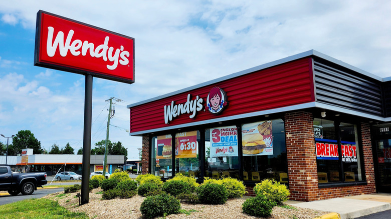 Exterior of Wendy's restaurant