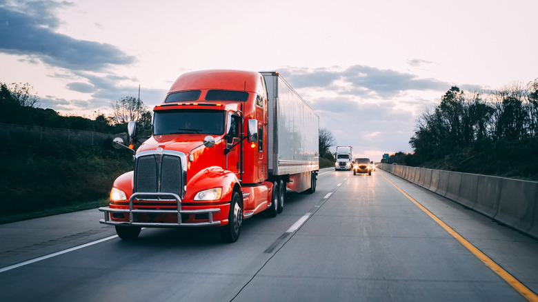 Semi truck on highway