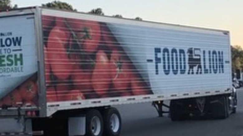 Food Lion truck on highway