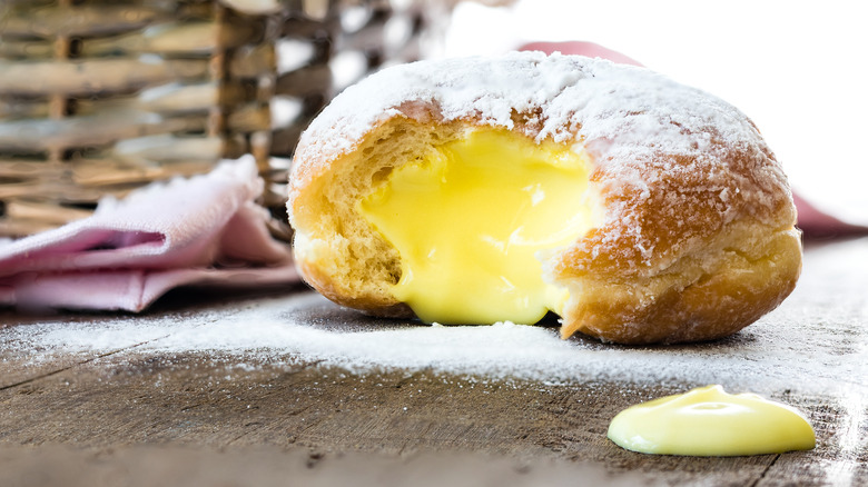 Cream-filled donut