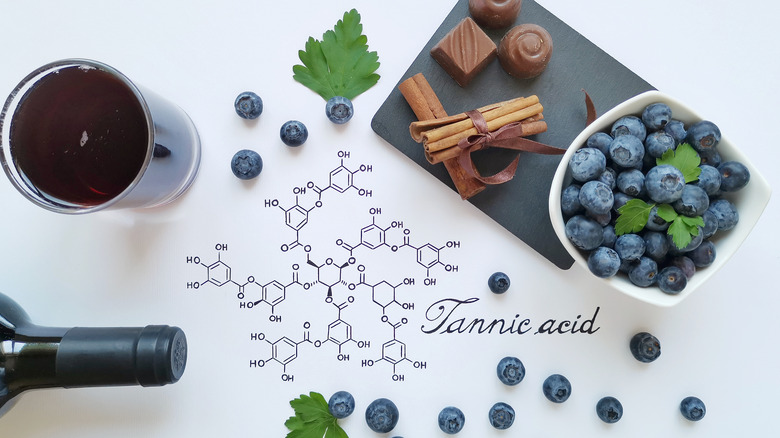 Chemical Formula of Tannins in Red Wine 