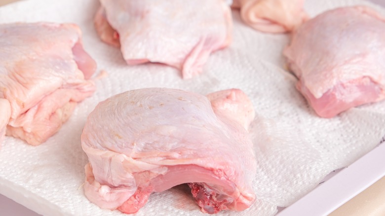 chicken on a paper towel