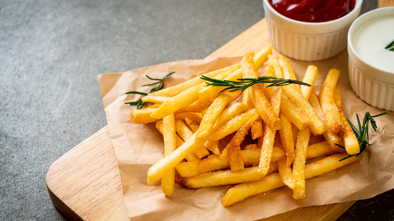 French fries with rosemary