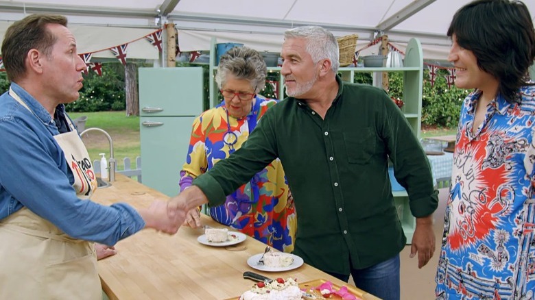 Paul Hollywood shakes Ben Miller's hand