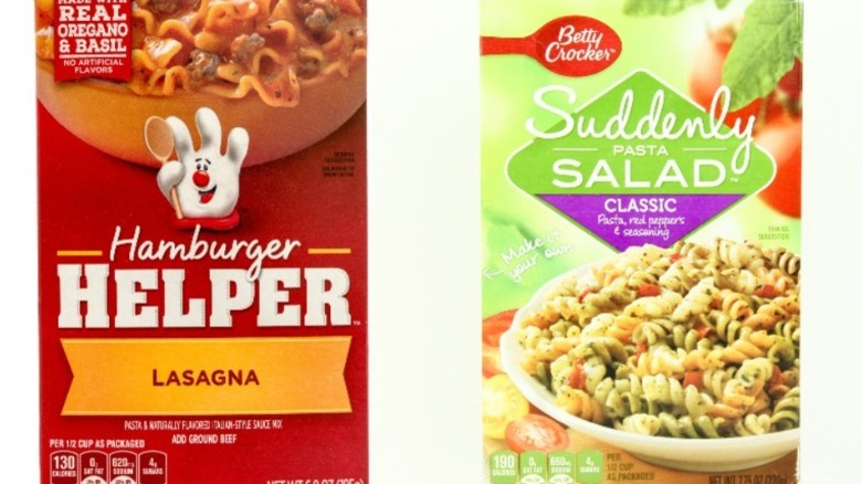 Hamburger Helper and Suddenly Salad