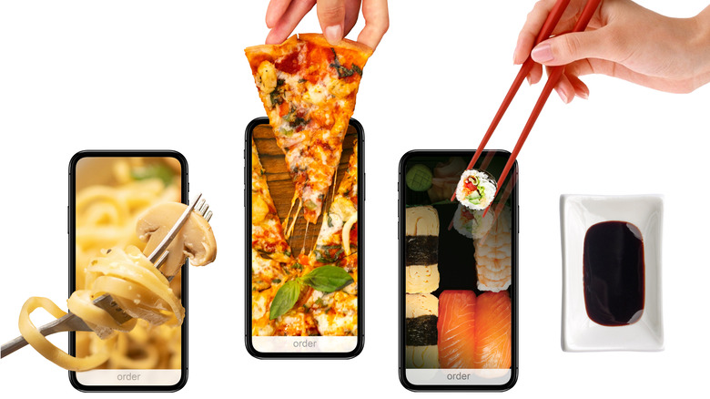 pulling food from smart phones