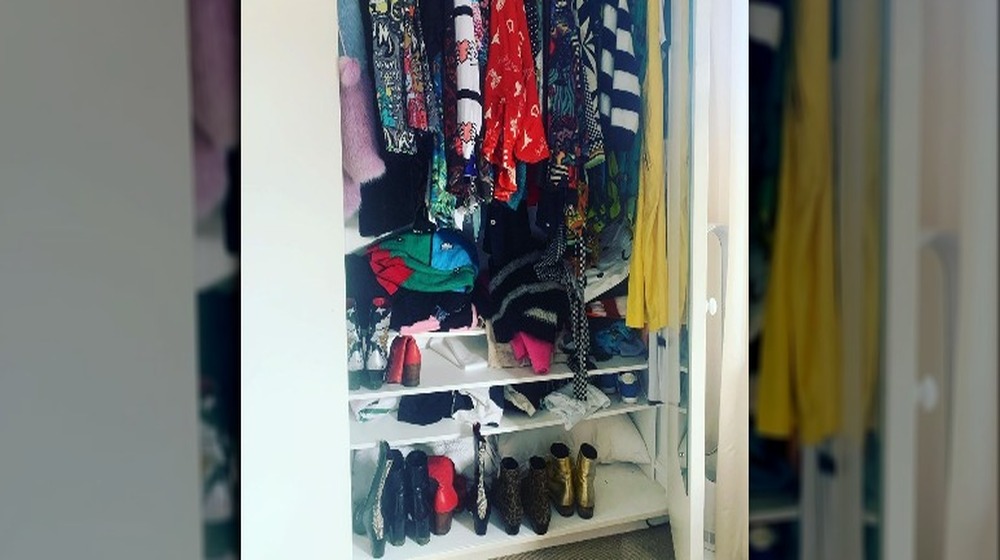 Noel Fielding's closet of colorful clothes