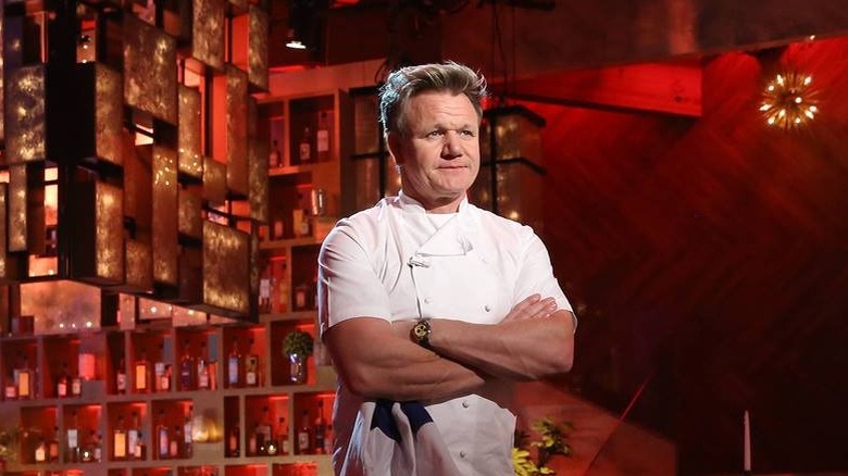 Gordon Ramsay on the Hell's Kitchen set