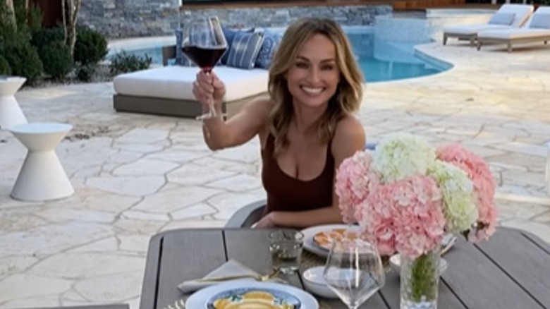 Giada De Laurentiis with wine glass